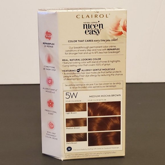 CLAIROL Nice 'n Easy Hair Color 5W Medium Mocha Brown - Picture 2 of 2